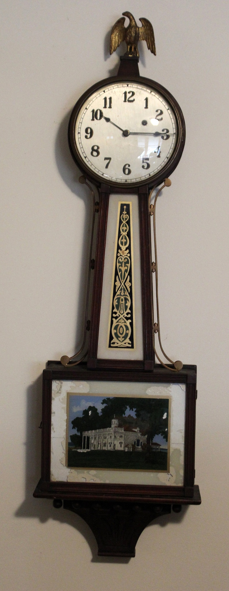 Antique New Haven Clock Co. willard Model WEIGHT DRIVEN Banjo Clock Etsy