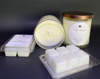 Gardenia scented Candle with Wax Melt!