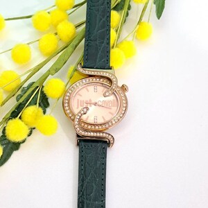 Just Cavalli Watch with Green Strap, Vintage Women's Watch