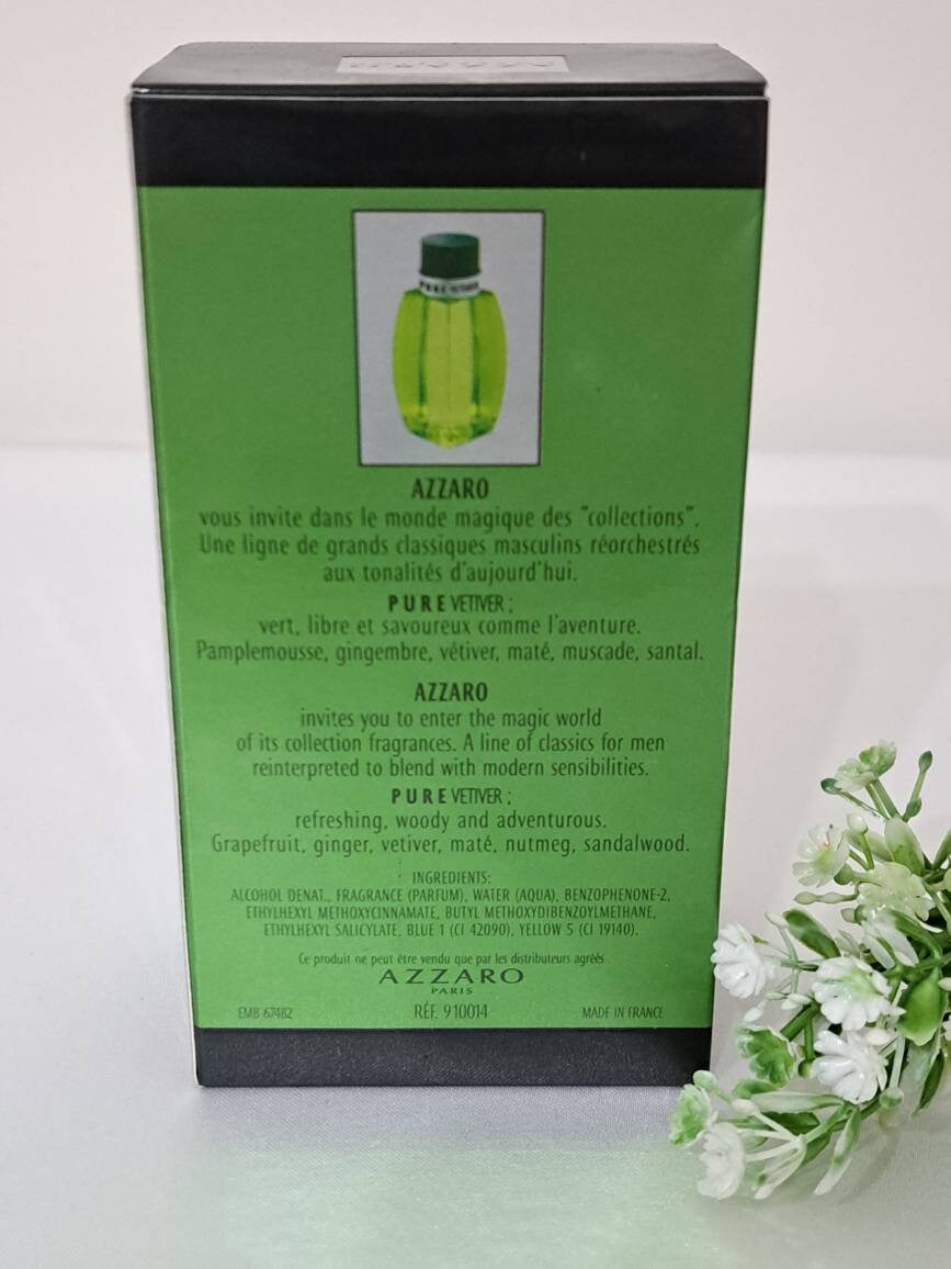 Azzaro Pure Vetiver Perfume for Men, 75 Ml Edt Spray Vintage