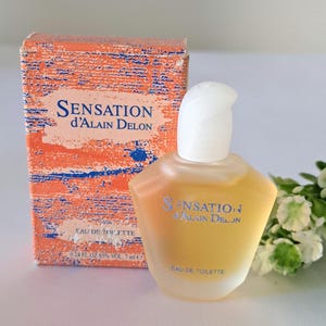 Alain Delon Sensation Edt vintage perfume, miniature 7 ml with box