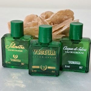 Victor vintage perfumes lot 3 miniatures Men, without box