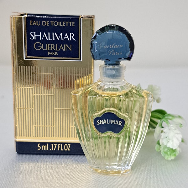 Shalimar by Guerlain Edt vintage perfume 1979, miniature 5 ml with box