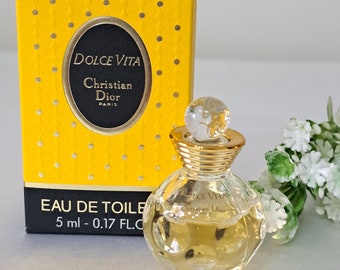 Dolce Vita Dior EDP vintage 1985, miniature perfume 5 ml with box