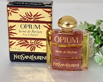 Opium Yves Saint Laurent Secret de Parfum vintage perfume 1977, miniature Edp 3.5 ml with box
