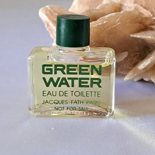 Jacques Fath Green Water Herrenparfüm Edt Vintage, Miniatur 4 ml ohne Box