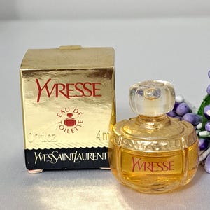 Yvresse Champagne YSL Edt vintage perfume, miniature 4 ml with box