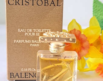 Cristobal Balenciaga Edt vintage women's perfume, miniature 5 ml with box