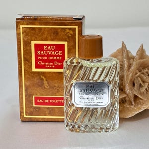 Eau Sauvage Dior vintage men's perfume, miniature Edt perfume 10 ml with box