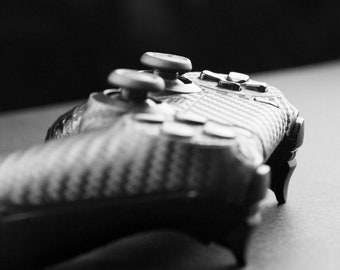 Playstation 4 Controller Carbon Zwart, Wit & Grijs Skins