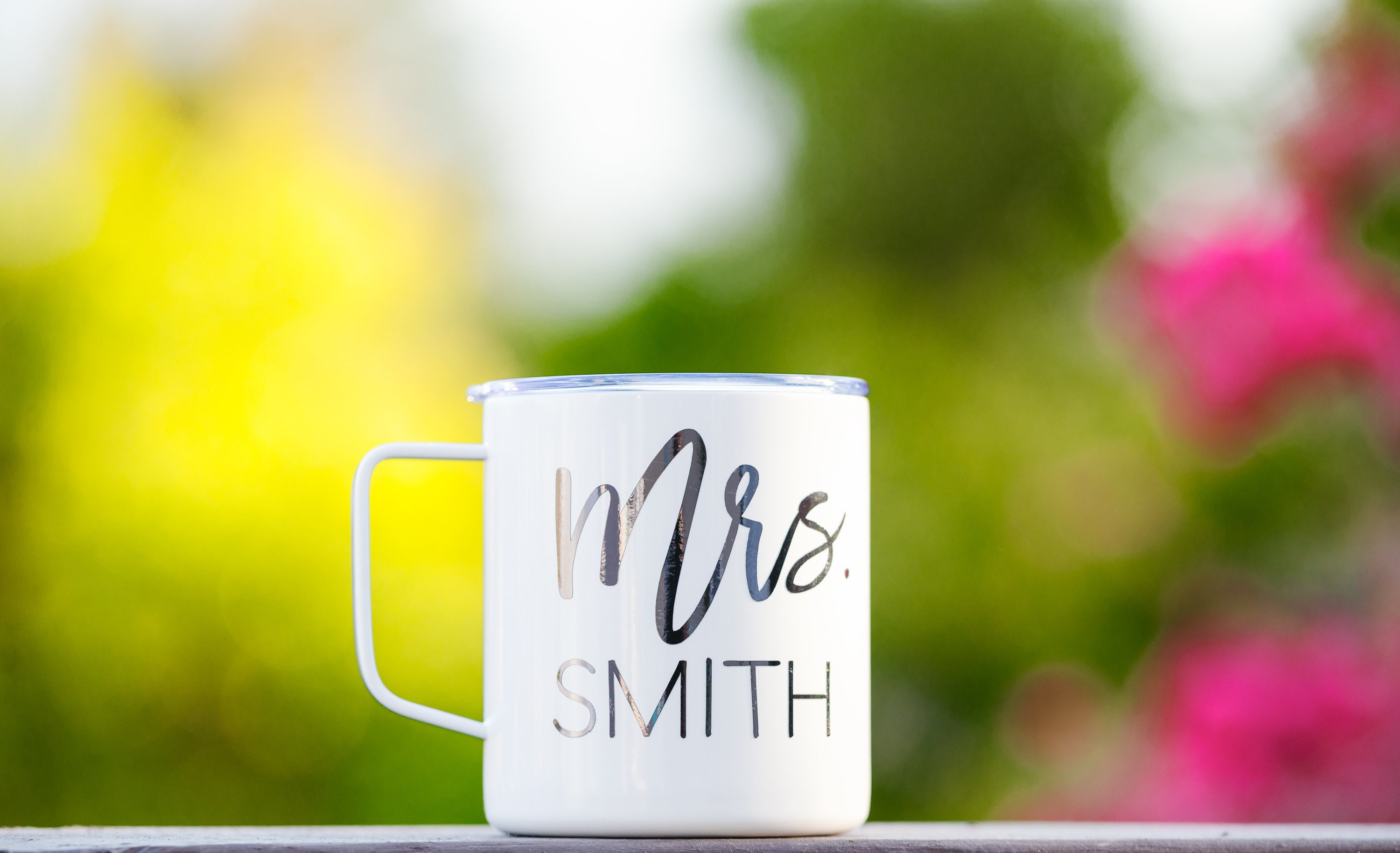 Mrs. Personalized Metal Mug Custom metal mug mug with lid Etsy