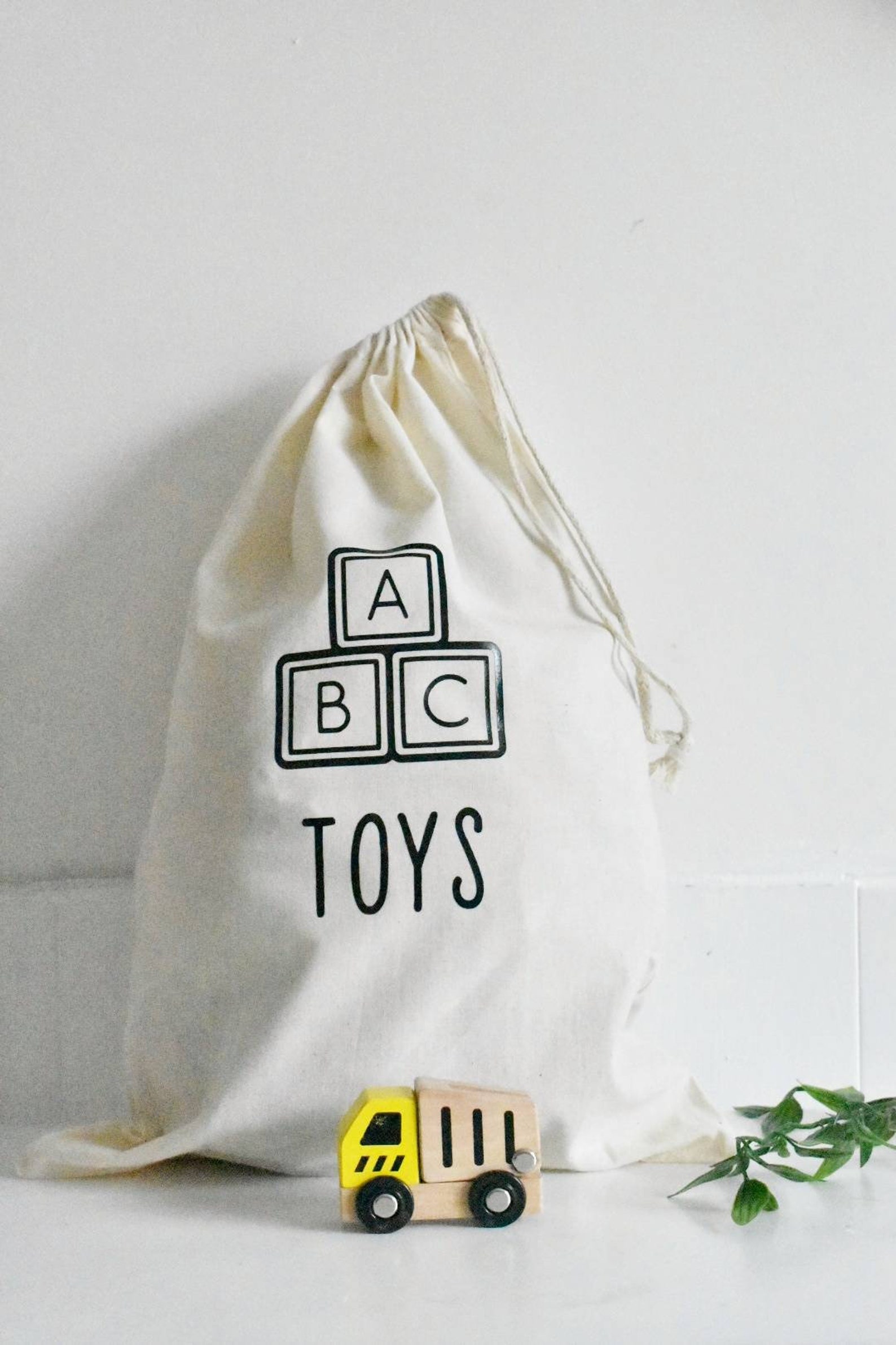 LARGE Toy Sack Personalised Toy storage Natural cotton Etsy