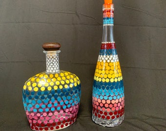 Mandala Bottles Etsy mandala bottles etsy