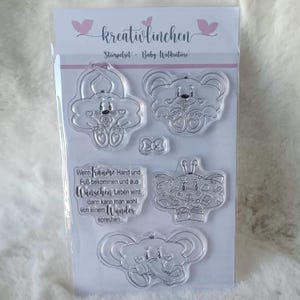 Stempelset Baby Wolkentiere - Clear Stamp - Klare Stempel - Durchsichtige Stempel - Baby Stempel