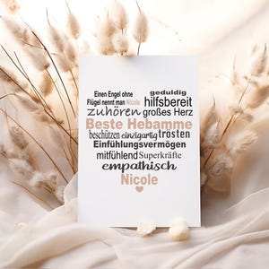 Dankeskarte für Hebamme - personalisiertes Geschenk Hebamme - Geschenk für Hebamme -