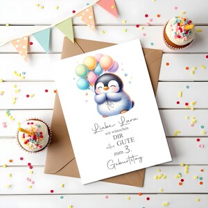 Personalisierte Geburtstagskarte - Karte zum ersten Geburtstag - Geschenkideen für den ersten Geburtstag - Geburtstagskarte für Kinder