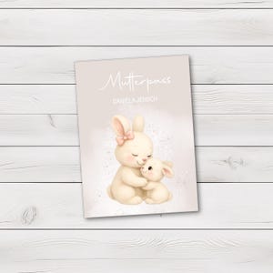 Mutterpasshülle - Geschenke für werdende Mama - Geschenk zur Schwangerschaft - personalisierte Geschenke für Mama - Mutterpass Hülle Hase