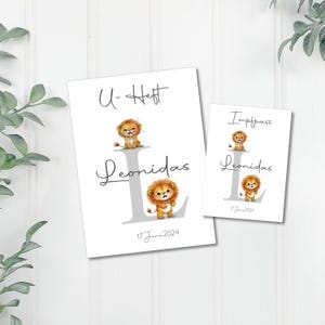 U Heft und Impfpass Hülle - Personalisierte Babygeschenke - Geschenkideen zur Geburt - Impfpass Hülle - U Heft Hülle - für Kinder