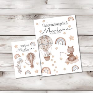 U Heft und Impfpass Hülle - Personalisierte Babygeschenke - Geschenkideen zur Geburt - Impfpass Hülle - U Heft Hülle - für Kinder - Tiere