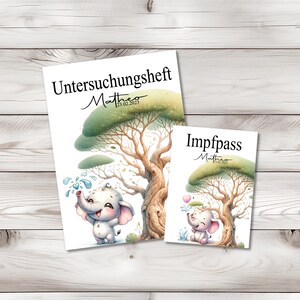 U Heft und Impfpass Hülle - Personalisierte Babygeschenke - Geschenkideen zur Geburt - Impfpass Hülle - U Heft Hülle - für Kinder - Tiere