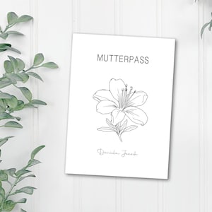 Mutterpasshülle - Geschenke für werdende Mama - Geschenk zur Schwangerschaft - personalisierte Geschenke für Mama - Mutterpass Hülle