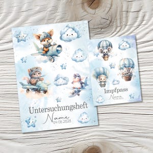 U Heft und Impfpass Hülle - Personalisierte Babygeschenke - Geschenkideen zur Geburt - Impfpass Hülle - U Heft Hülle - für Kinder