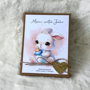 Meilensteinkarten Baby - Baby Meilensteinkarten - Baby Monatskarten - Mein erstes Jahr - Geschenke Geburt - Babyparty - 16 Babykarten