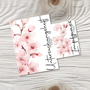U Heft und Impfpass Hülle - Personalisierte Babygeschenke - Geschenkideen zur Geburt - Impfpass Hülle - U Heft Hülle - für Kinder - Blumen