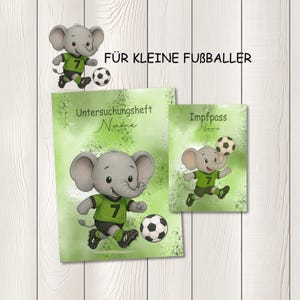 U Heft und Impfpass Hülle - Personalisierte Babygeschenke - Geschenkideen zur Geburt - Impfpass Hülle - U Heft Hülle - Fußball
