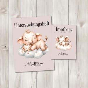 U Heft und Impfpass Hülle - Personalisierte Babygeschenke - Geschenkideen zur Geburt - Impfpass Hülle - U Heft Hülle - für Kinder - Tiere