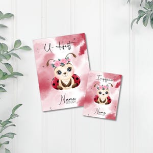 U Heft und Impfpass Hülle - Personalisierte Babygeschenke - Geschenkideen zur Geburt - Impfpass Hülle - U Heft Hülle - für Kinder