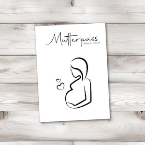 Mutterpasshülle - Geschenke für werdende Mama - Geschenk zur Schwangerschaft - personalisierte Geschenke für Mama - Mutterpass Hülle