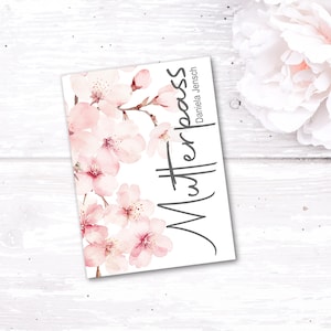 Mutterpasshülle - Geschenke für werdende Mama - Geschenk zur Schwangerschaft - personalisierte Geschenke für Mama - Mutterpass Hülle - Blume