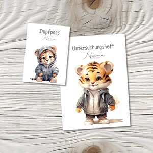 U Heft und Impfpass Hülle - Personalisierte Babygeschenke - Geschenkideen zur Geburt - Impfpass Hülle - U Heft Hülle - für Kinder - Tiere