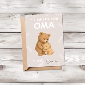 Postkarte Oma - Ich hab dich lieb - Geschenk für Oma - Postkarte Opa - Ich hab dich lieb - Geschenk für Opa - Postkarte Enkelkind