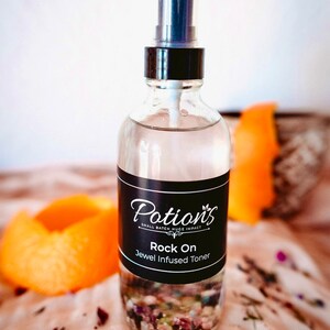 Organic Toner - 4 Oz, Citrus Toner, Natural Toner, Sensitive Skin Toner, Hydrating Toner, Crystal Toner, Facial Toner, Gift