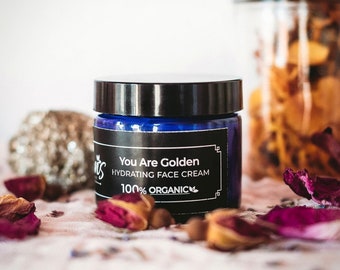 Organic Hydrating Face Cream - Organic Rose Blend Cream - Anti-aging Face Cream - Vegan - Sensitive Skin Cream - Dry Skin Cream
