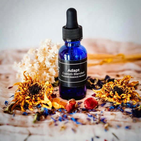 Adapt Remedy Elixir, Flower Essence Remedy, Bach Flowers, Custom Flower Essence Blend, Custom Elixir