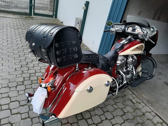 Motorcycle Trike Leather Bag Case Pannier Saddlebag With Lock 55L