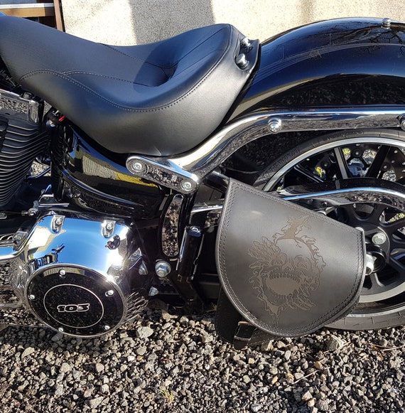 Bouchon réservoir Skull Tête de mort chrome et noir pour moto pour Harley  Davidson