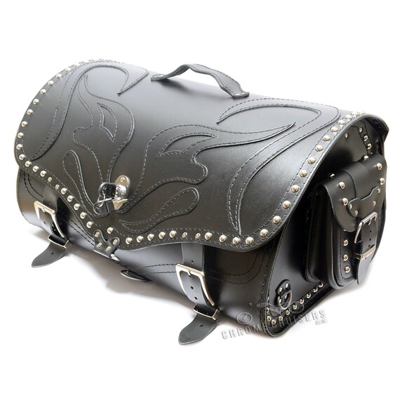 Harley Davidson Purse Shoulder Bag Genuine Black Leather Hard Shell Studded  Eagl