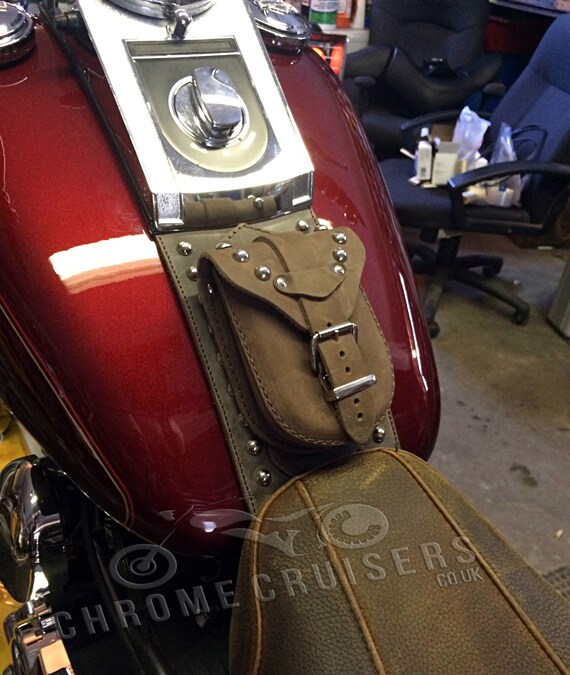 Harley Davidson Softail Fat Boy Heritage Brown Leather Tank Panel Chap Cover  Bra With Rivets -  Canada