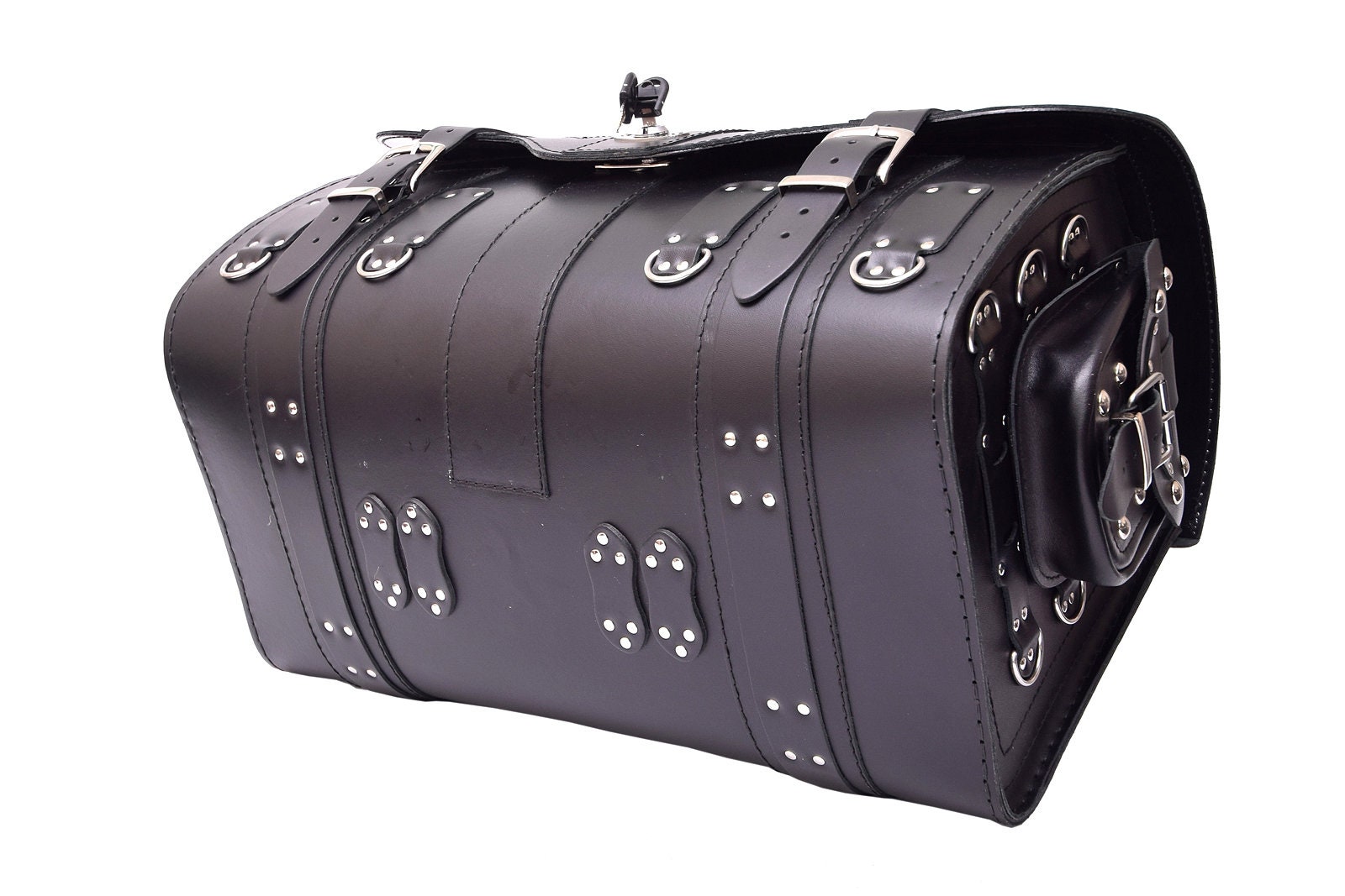 Motorcycle Trike Leather Bag Case Pannier Saddlebag with lock Etsy