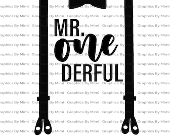 Mr. One Derful Svg, First Birthday Svg, Mr. One Derful Png, First Birthday Png