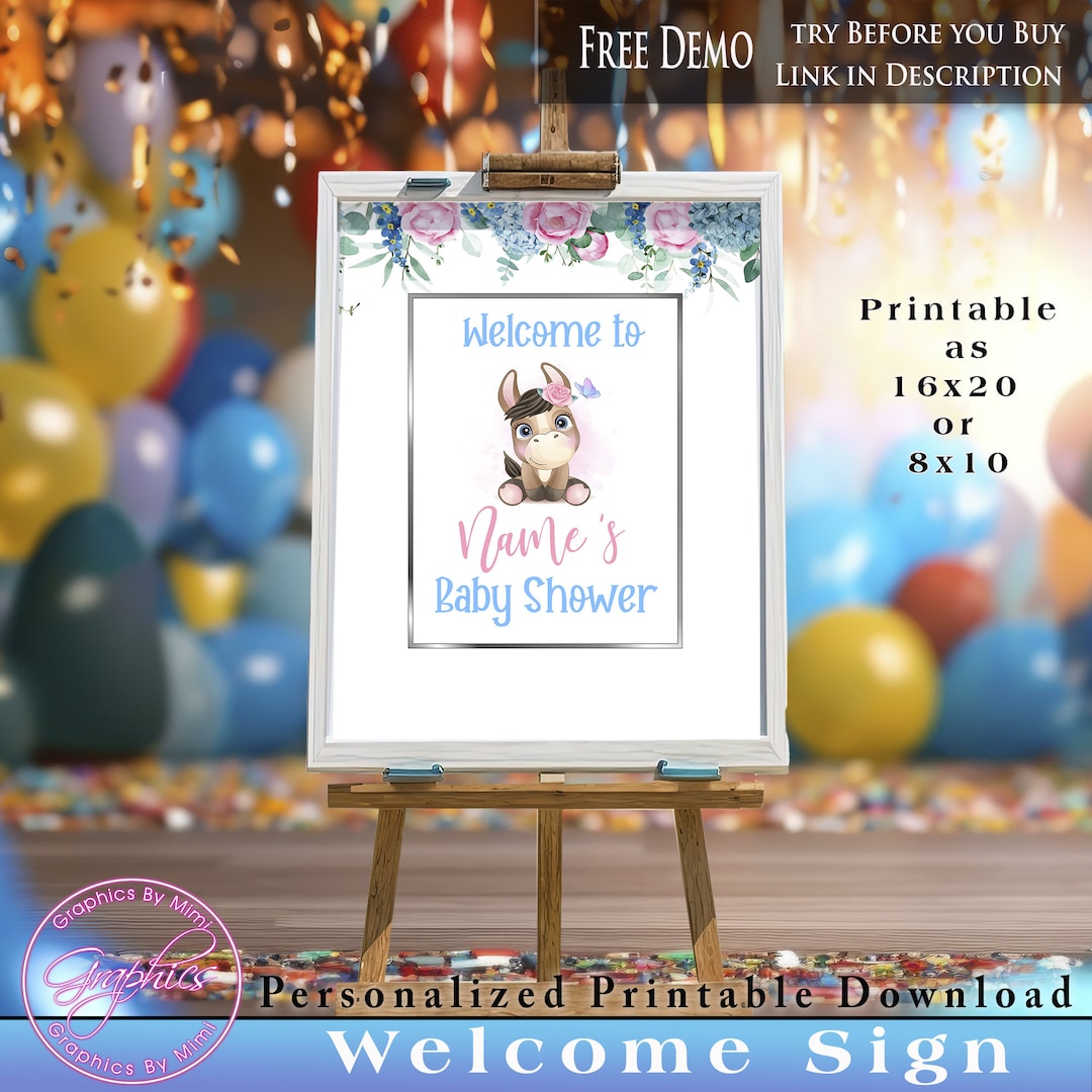 Horse Welcome Sign Baby Shower Decorations Horse Theme Horse horse-welcome-sign-baby-shower-decorations-horse-theme-horse