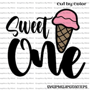 Sweet One Svg, Ice Cream Cone Svg, Sweet One Png, Ice Cream Cone Png