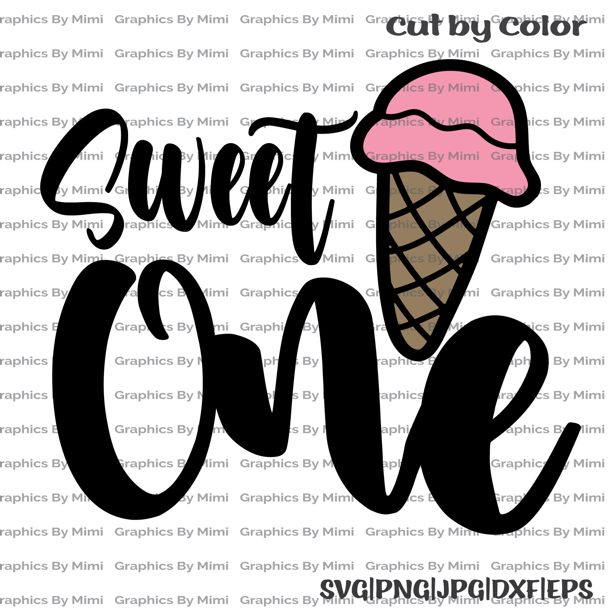 Sweet One Svg, Ice Cream Cone Svg, Sweet One Png, Ice Cream Cone Png