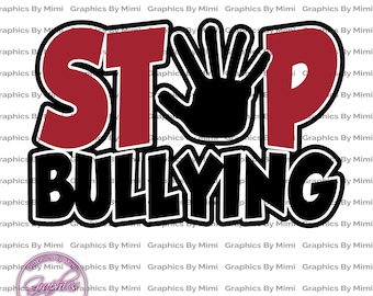 Stop Bullying Svg, Stop Bullying Png, Anti Bullying, Anti Bullying Svg, Positive Message, Bully Free Zone, School Campaign, Awareness Ribbon