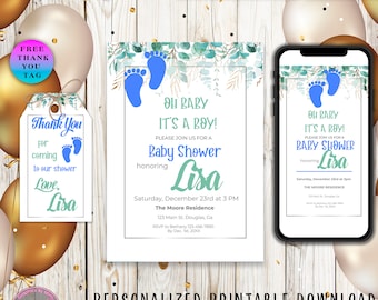 Oh Baby, Its A Boy, Baby Shower Invite, Shower Decorations, Oh Baby Gift Tag, Baby Shower Mobile, Baby Shower Girl, Baby Shower Bundle R6261