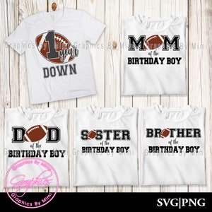 First Birthday Svg, Football One Svg, First Birthday Png, Football One Png, 1st Year Down Svg, Football Birthday Family Bundle F2122